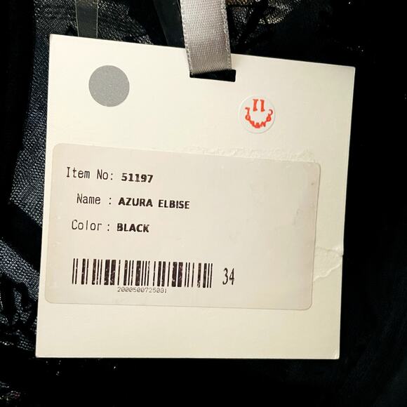 Tarik Ediz Black Sequin Corset Strapless Jumpsuit NWT Formal Size 2 - Picture 11 of 13